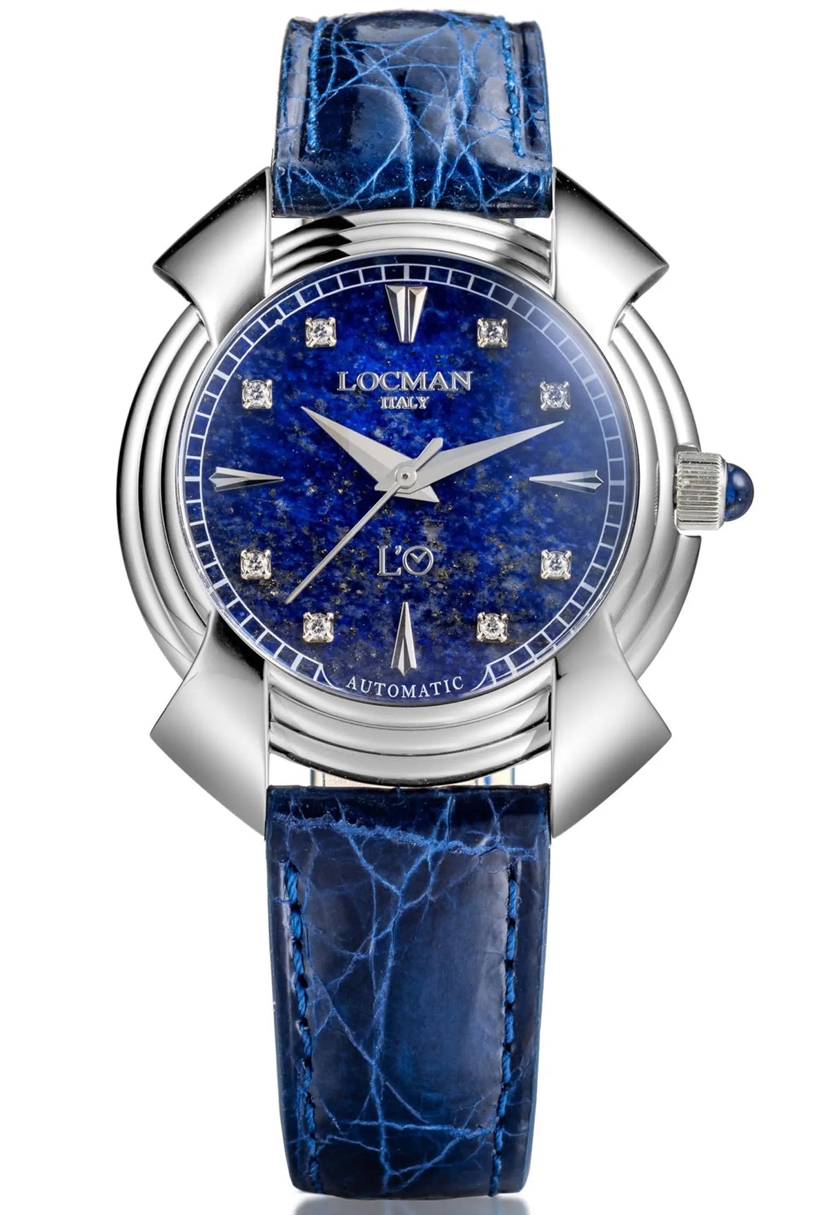 Decimo Canto in Titanium - Lapis Lazuli - Blue Alligator - Applied Hour Markers and Diamonds - Edition 2, primary view