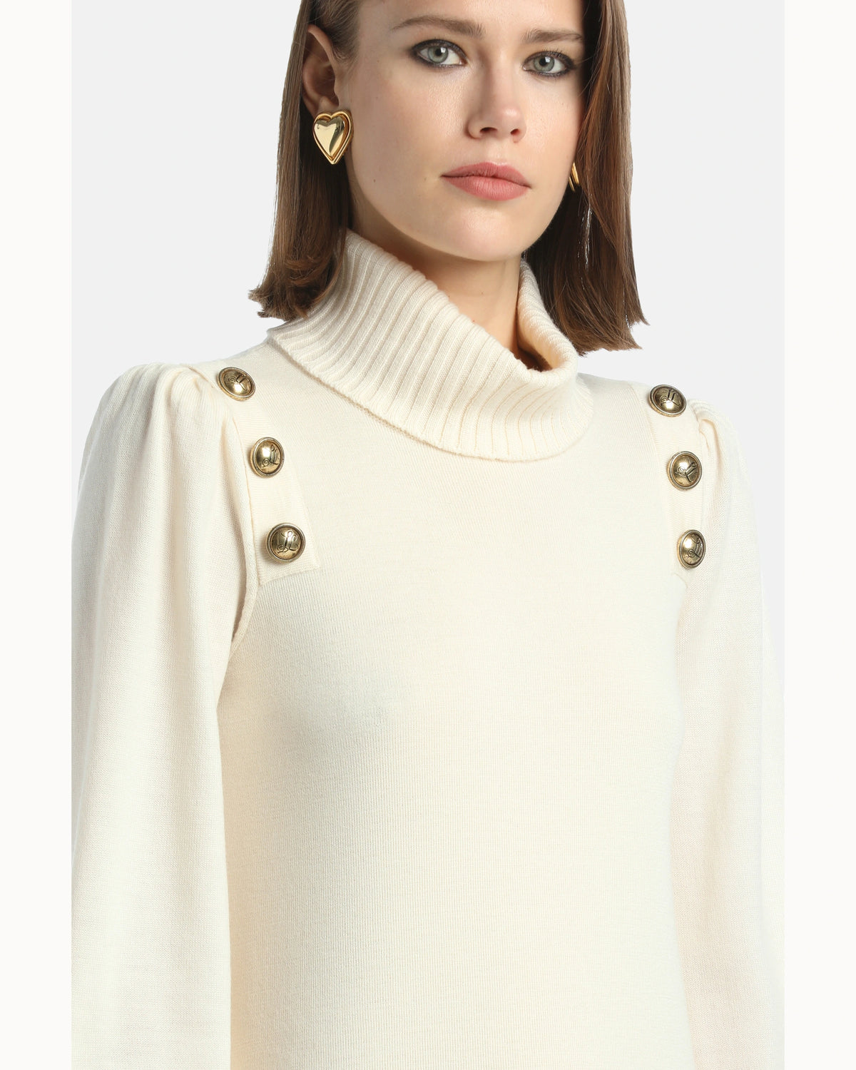 Serena 2 Dress in cream, view 3