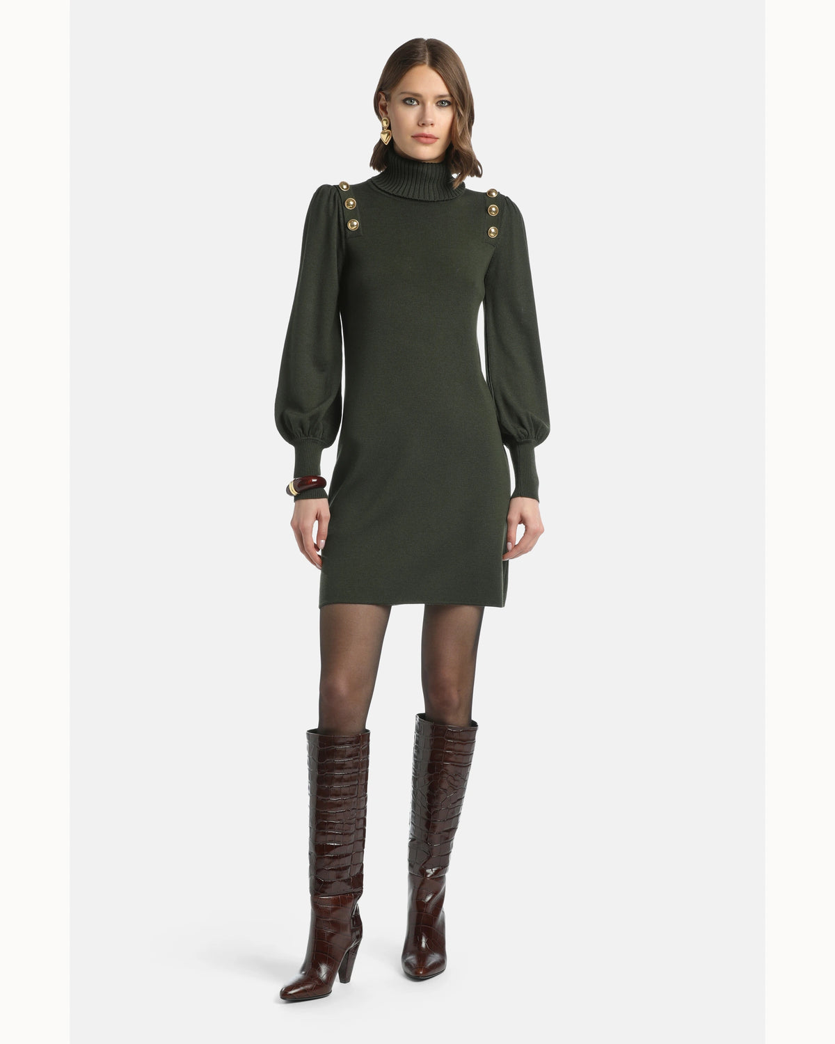 Serena 2 Dress in green, primary view