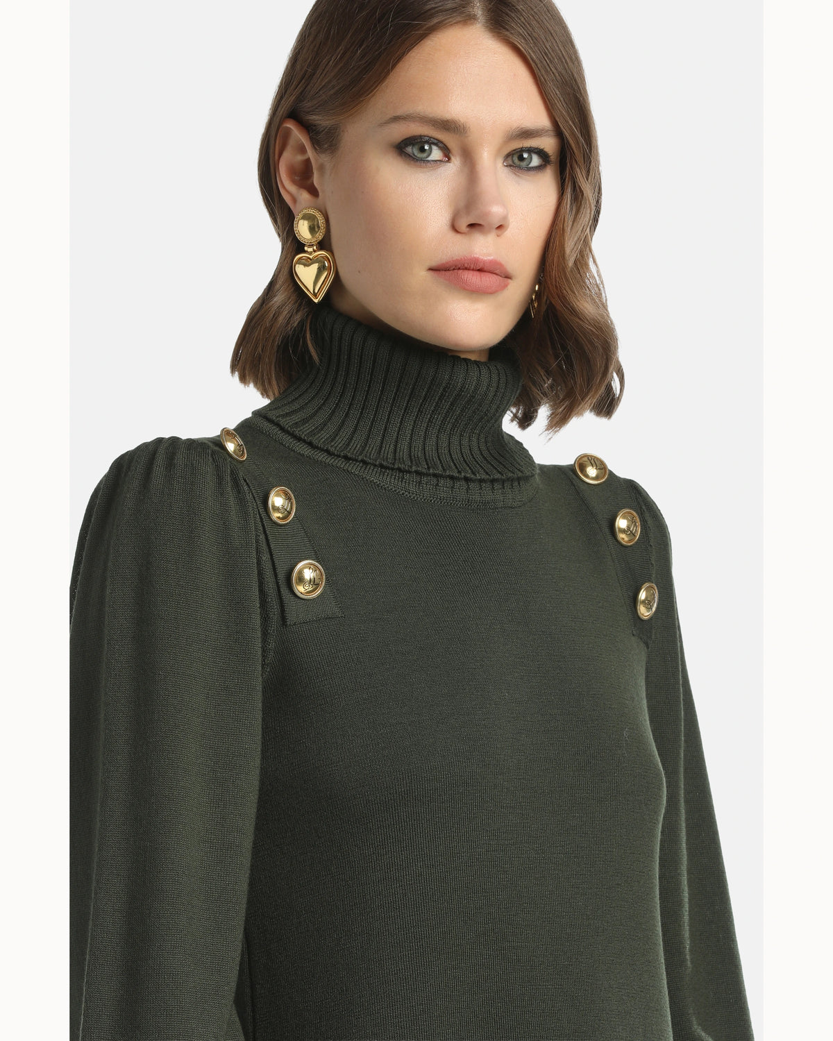 Serena 2 Dress in green, view 3