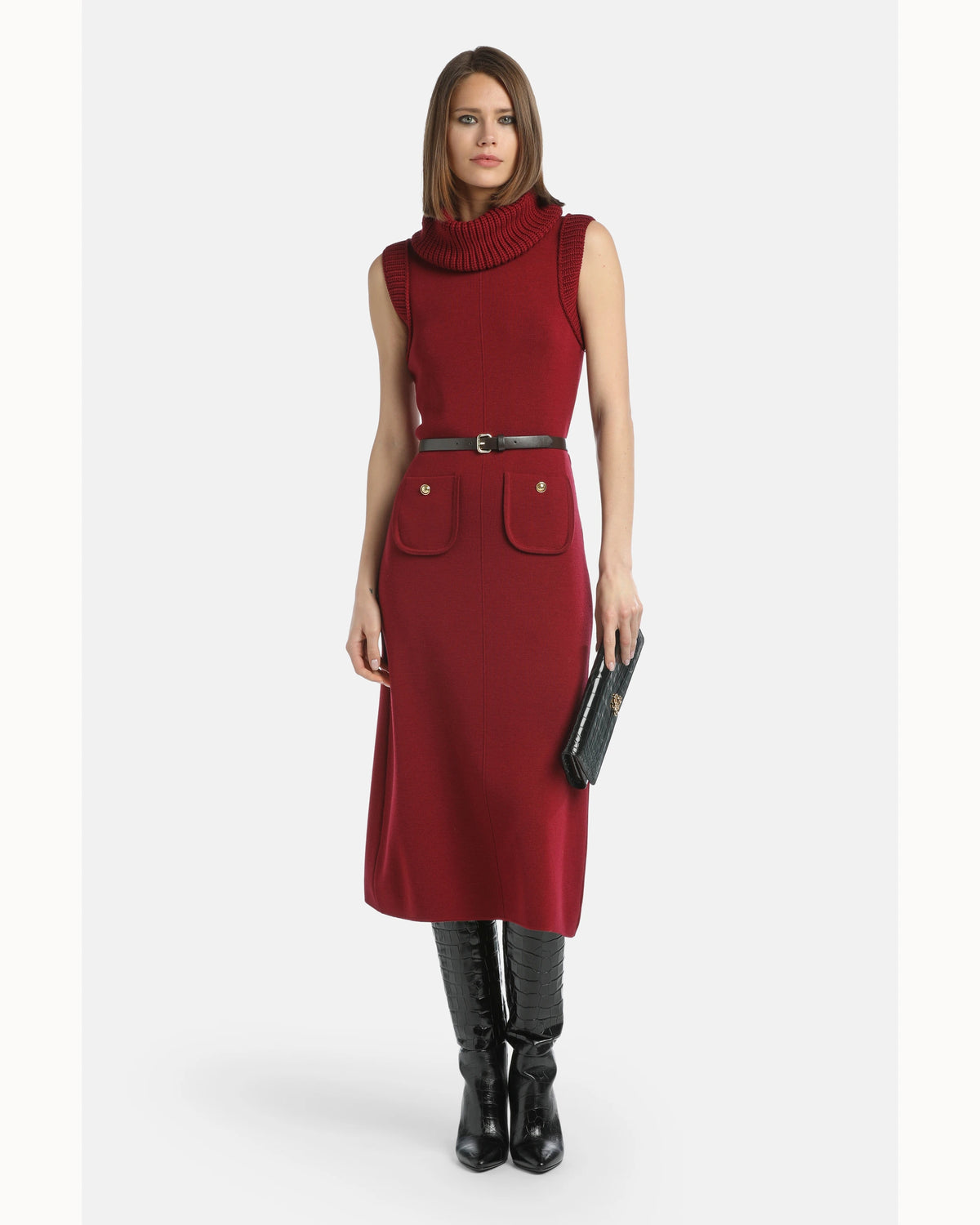 Noemi 2 Dress in burgundy, primary view