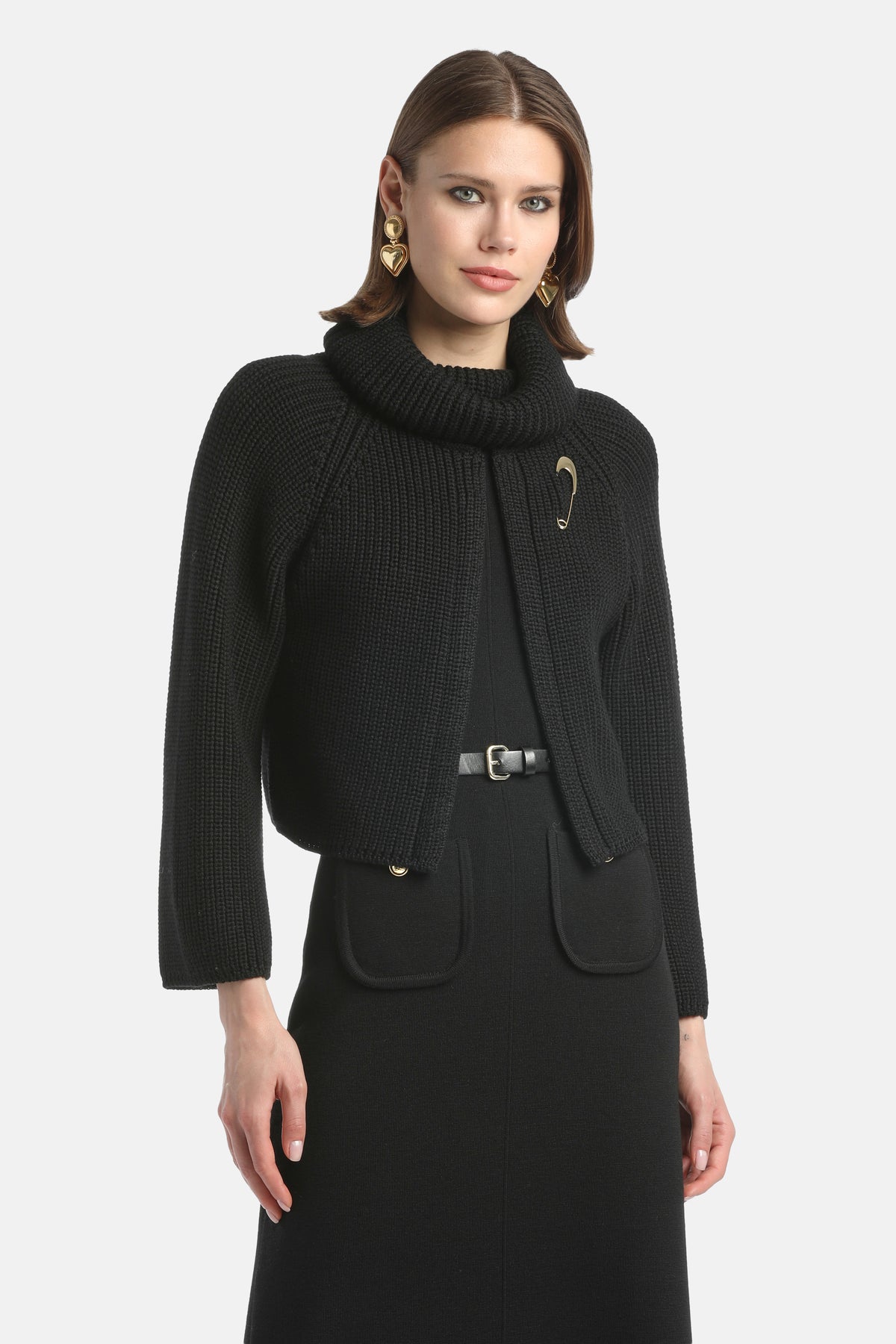 Milda Knit Bolero in Black, primary view