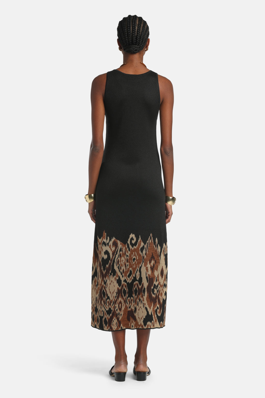 Casagrande Jacquard Knit Maxi Dress in Black, view 2