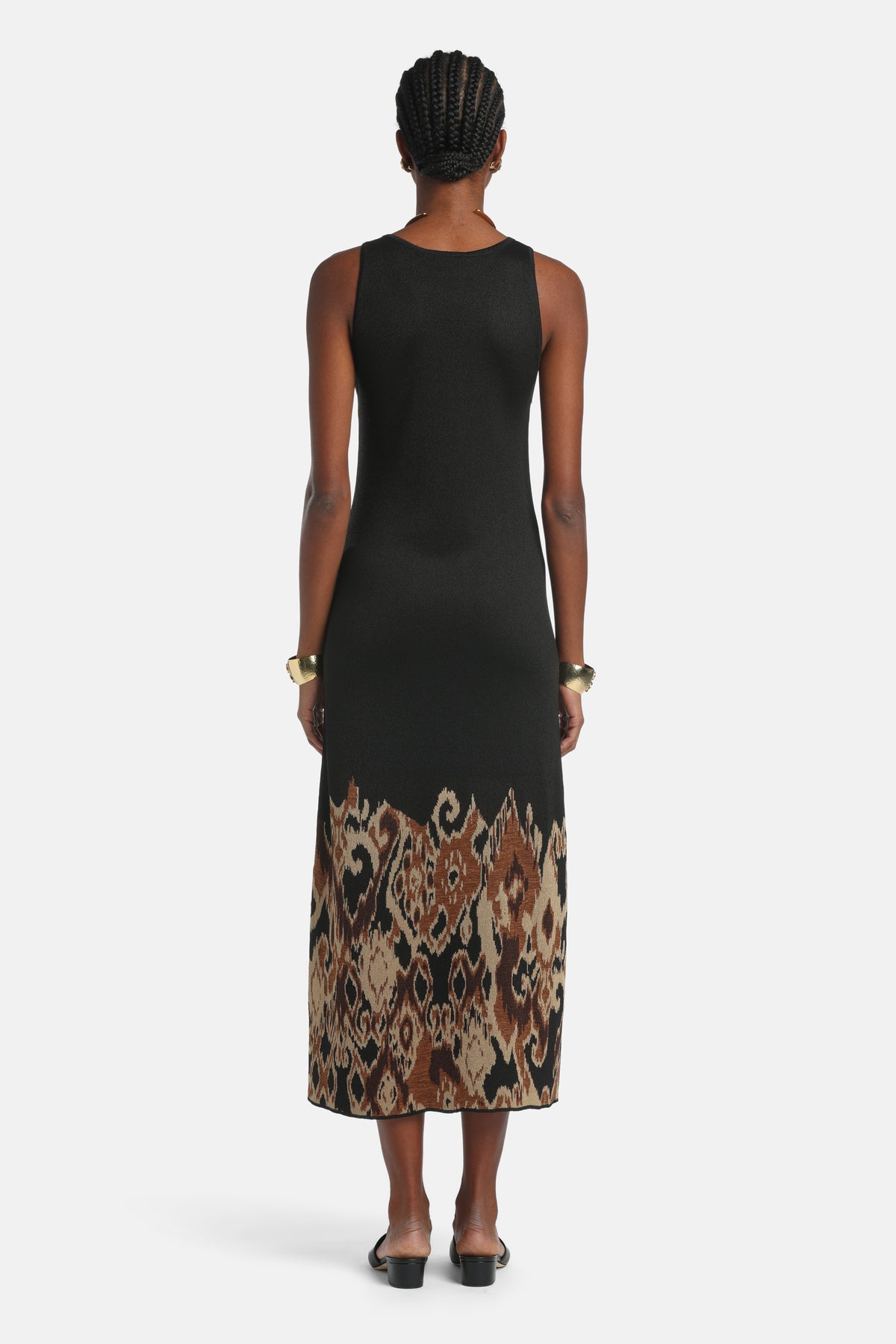 Casagrande Jacquard Knit Maxi Dress in Black, view 2