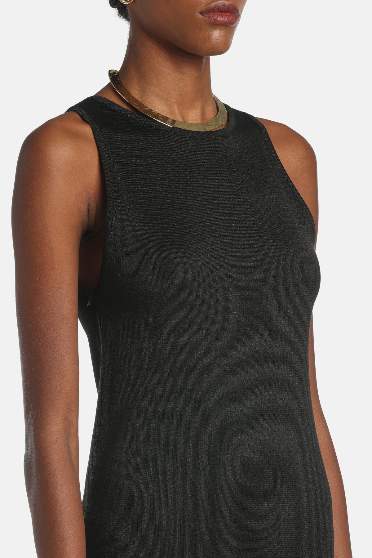 Casagrande Jacquard Knit Maxi Dress in Black, view 3