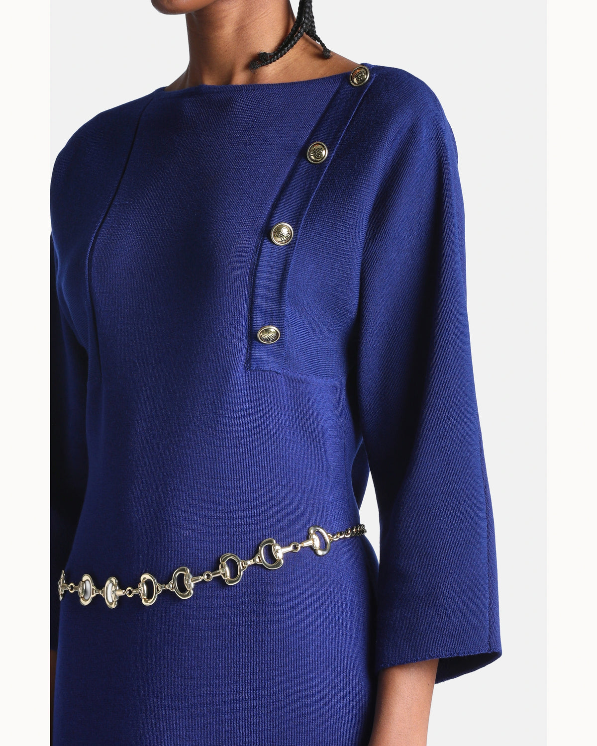 Vittoria Dress in ink blue, view 4