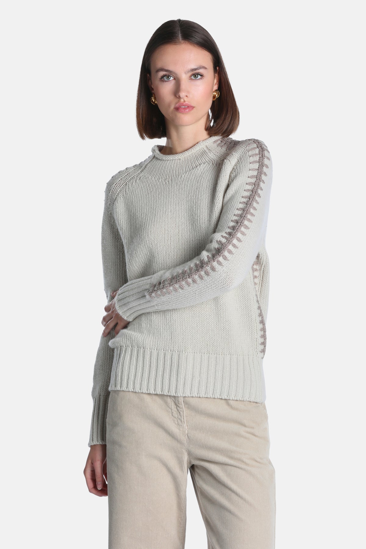 Casistica Wool And Cashmere Sweater in Beige-Beige, primary view