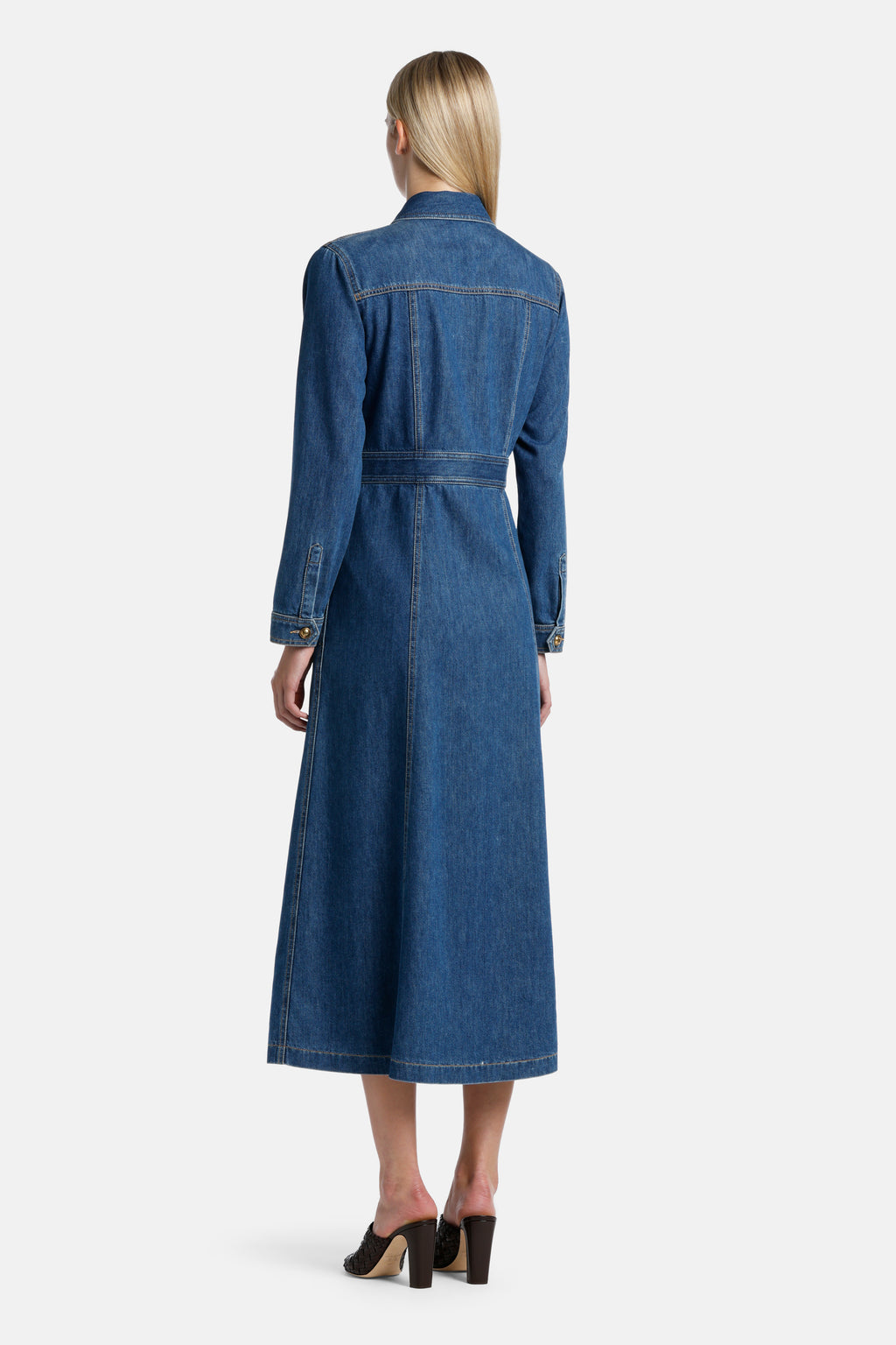 Pagella Denim Dress in Blue, view 2