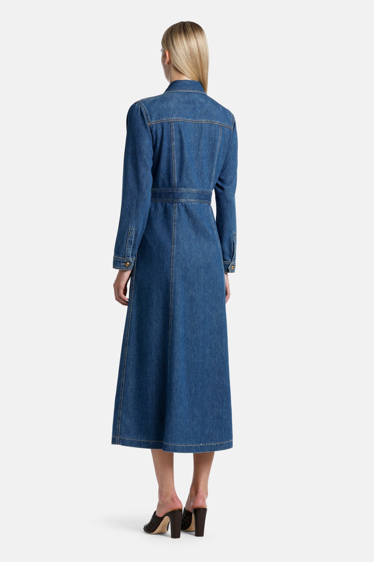 Pagella Denim Dress in Blue, view 2