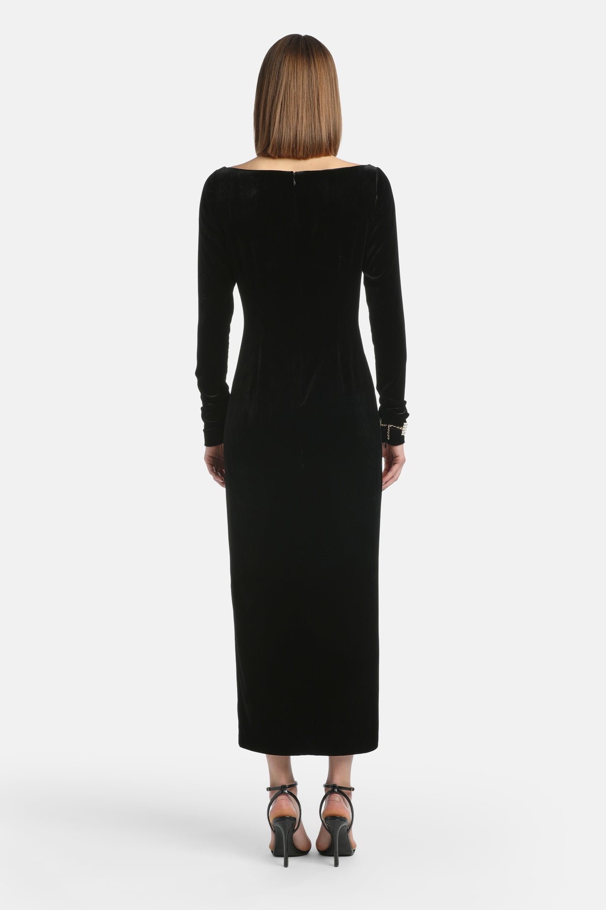Geloso Maxi Dress in Black, view 2