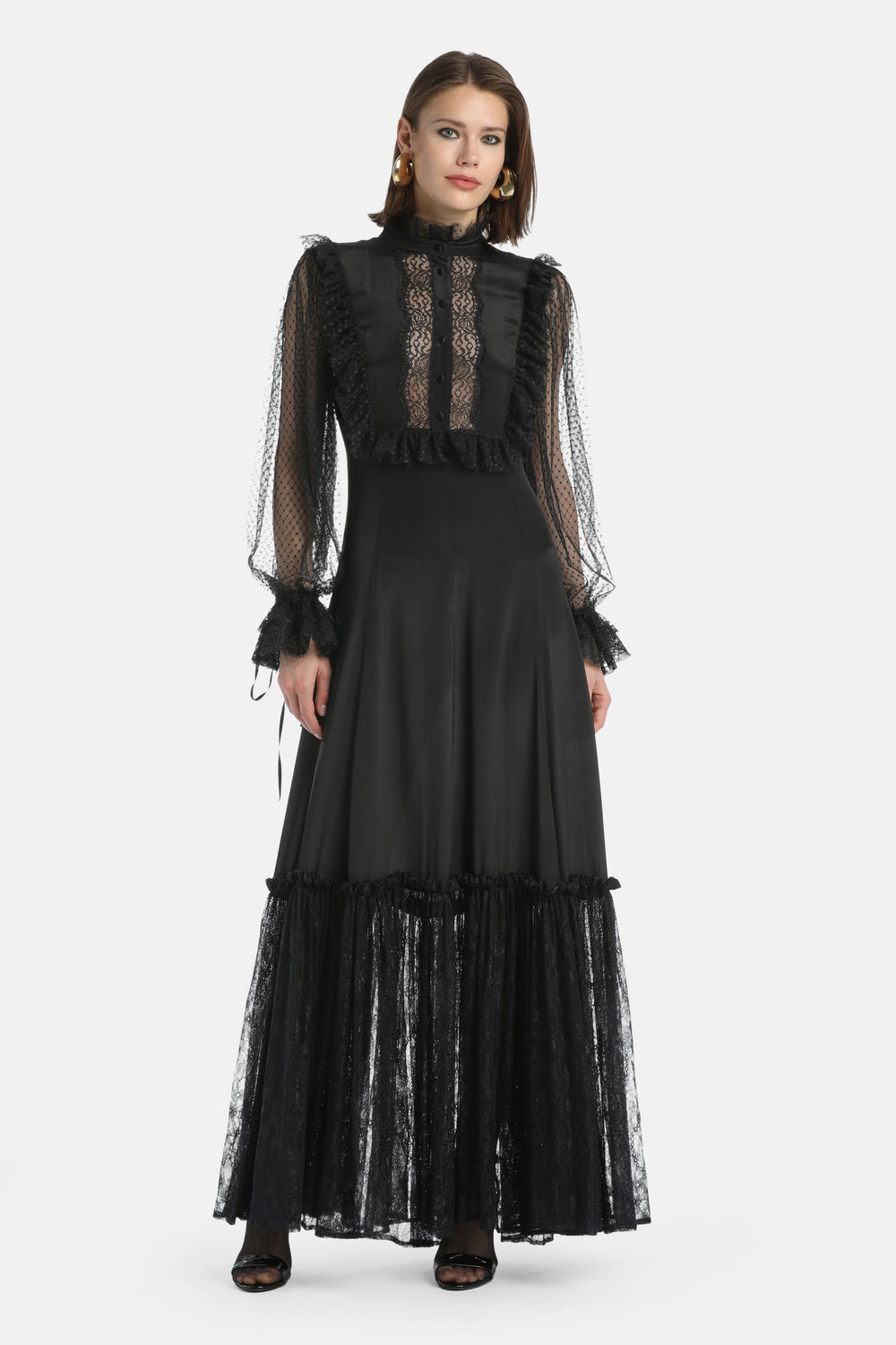 Gibellina Gown in Black, primary view [fp-color:black]