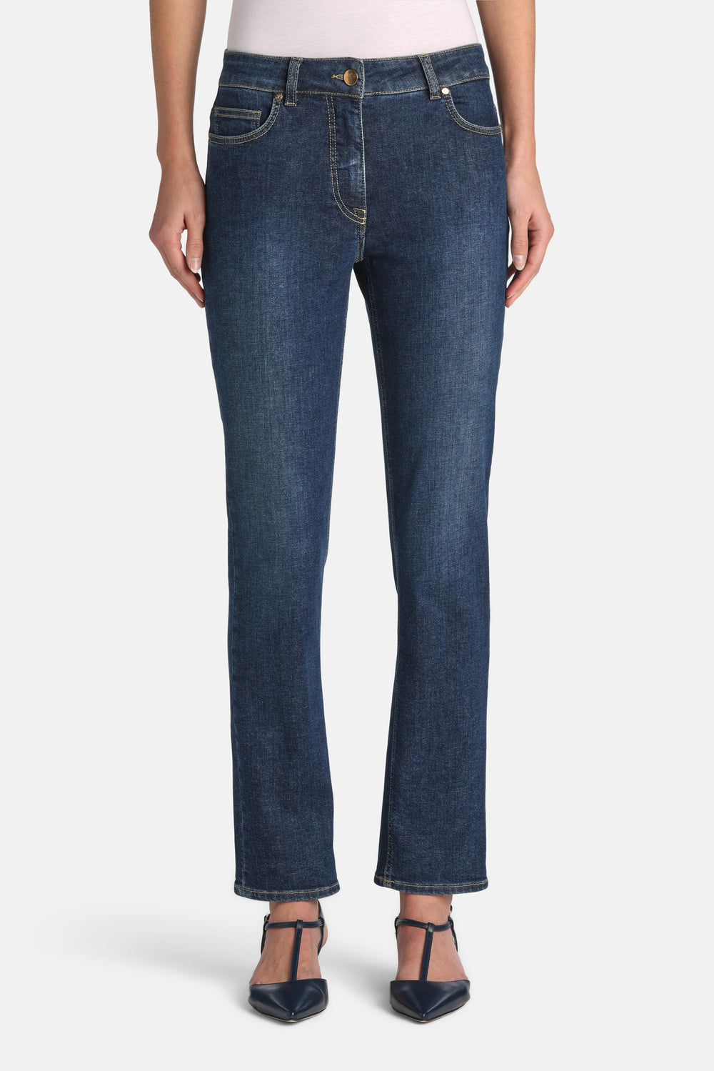 Alicudi Slim-Fit Jeans in Blue, primary view [fp-color:blue]