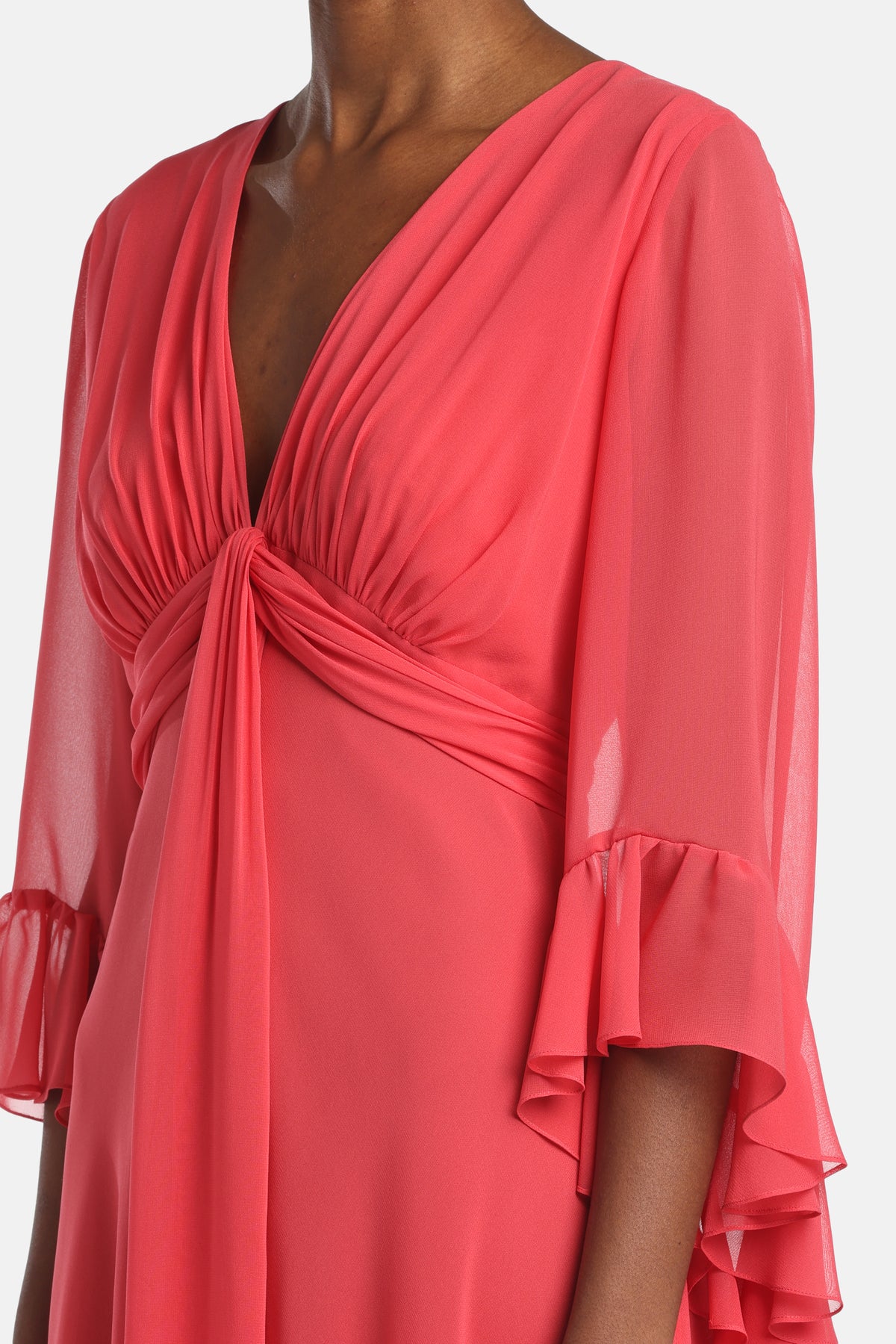 Plinia Gown in Coral, view 3