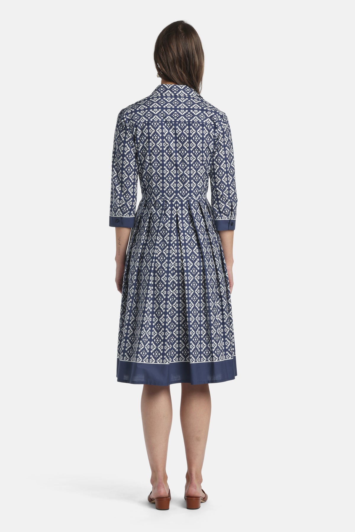Pagliolo Printed Midi Dress in Blue, view 2