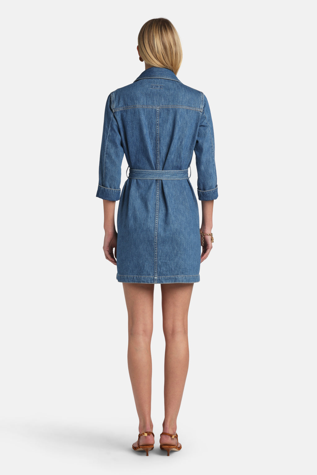 Passetto Denim Minidress in Blue, view 2