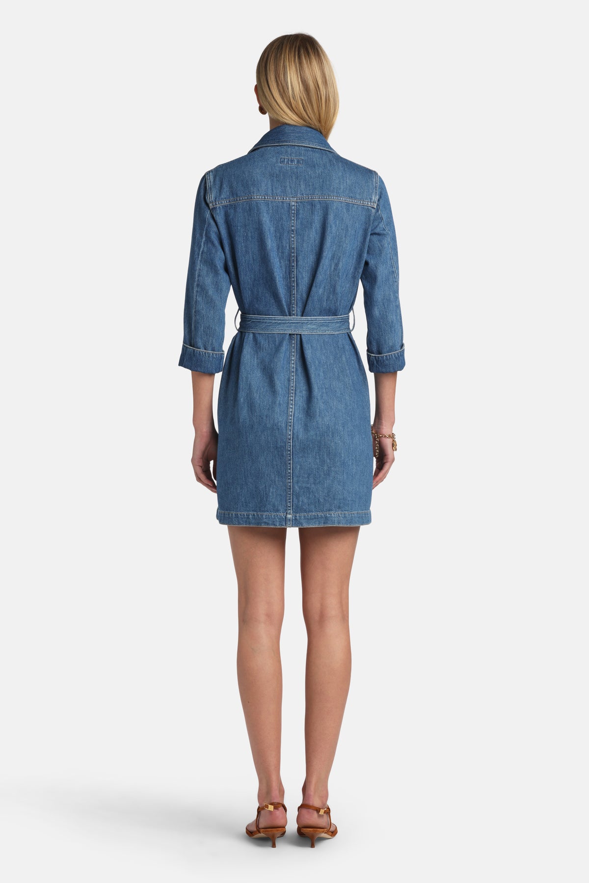 Passetto Denim Minidress in Blue, view 2