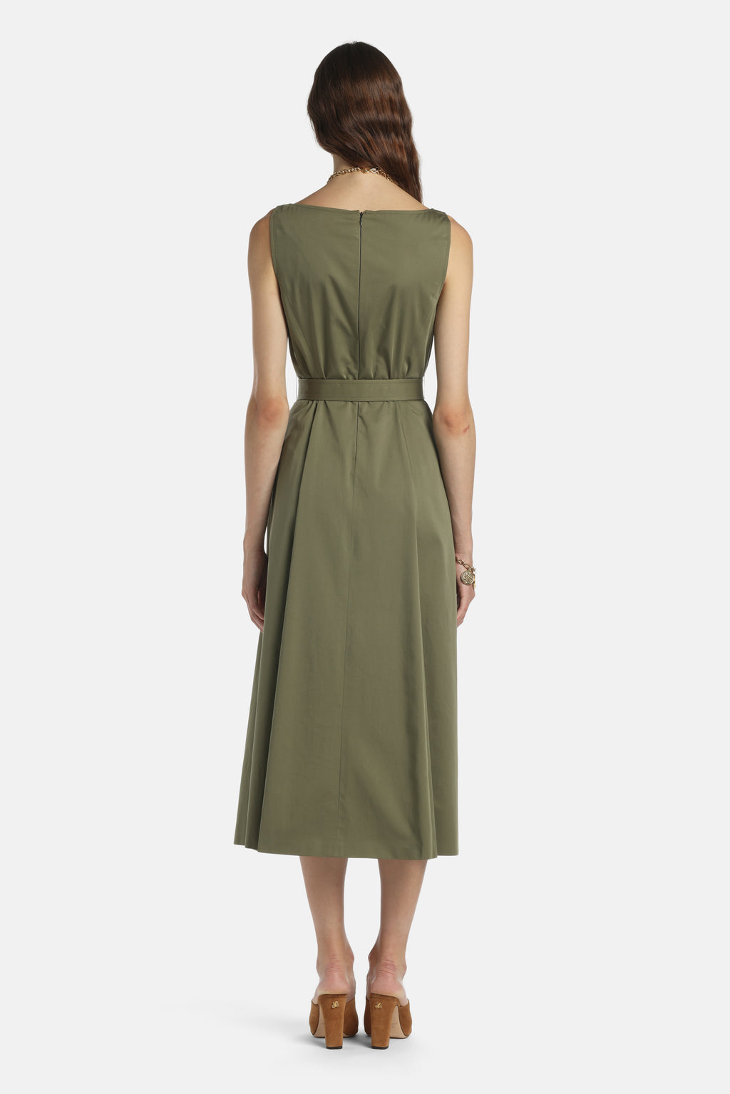 Poltrona Sleeveless Maxi Dress in Green, view 2