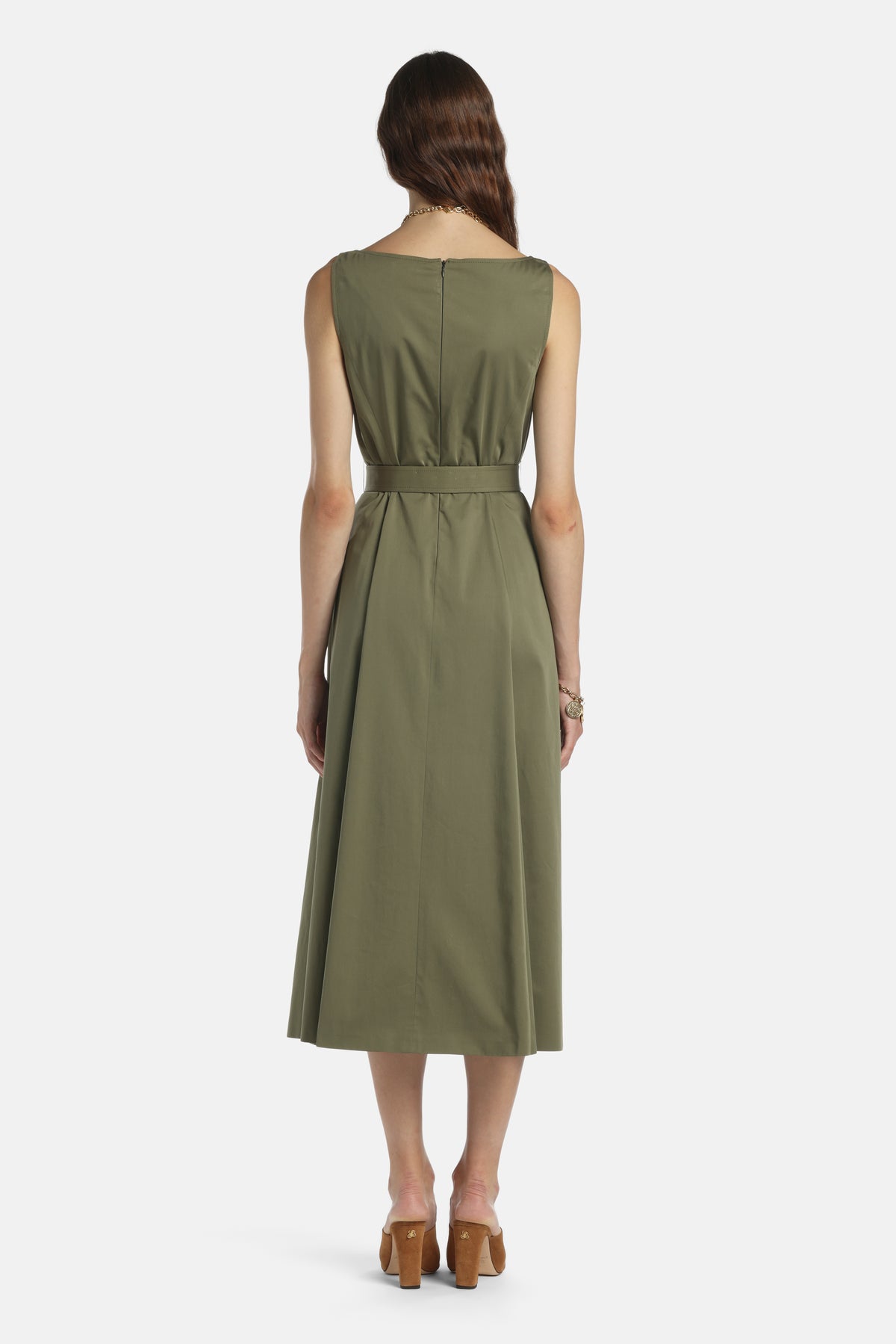 Poltrona Sleeveless Maxi Dress in Green, view 2
