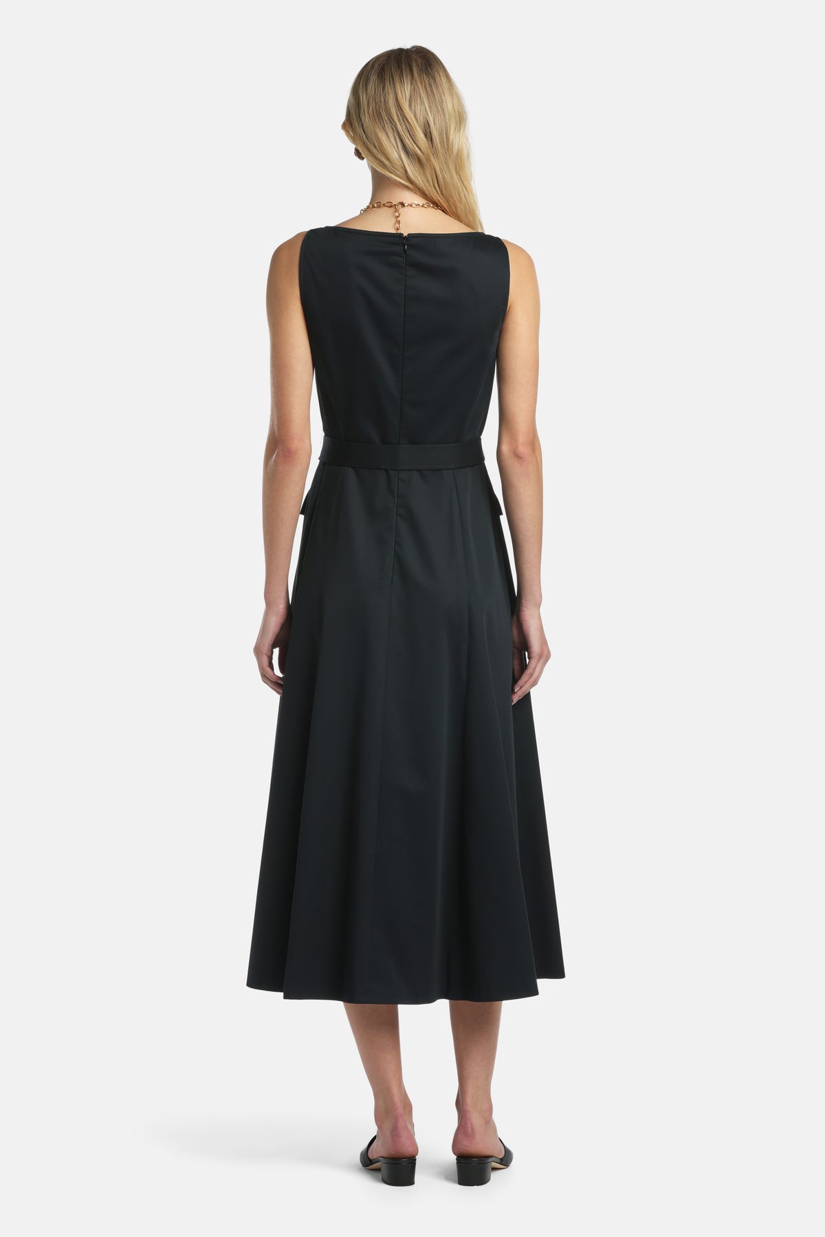 Poltrona Sleeveless Maxi Dress in Black, view 2