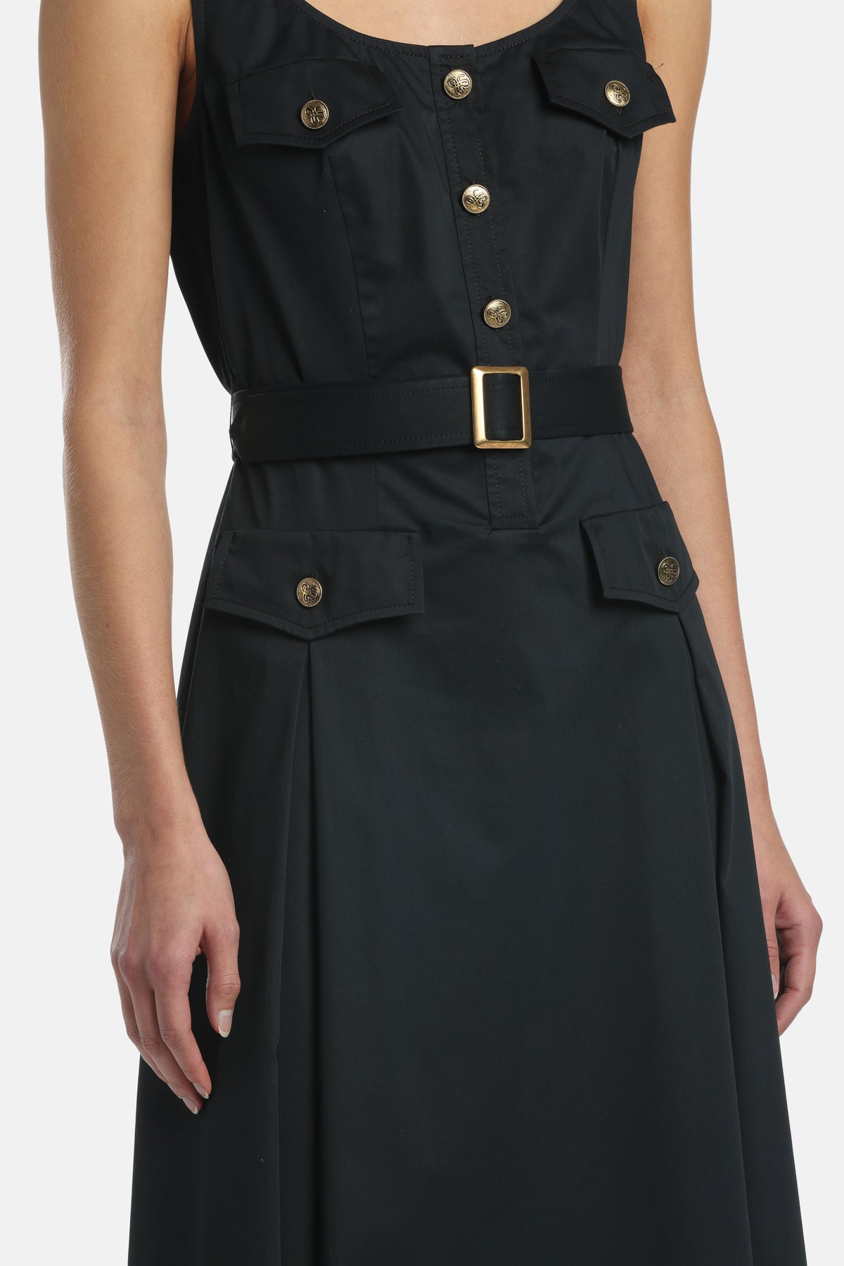 Poltrona Sleeveless Maxi Dress in Black, view 3