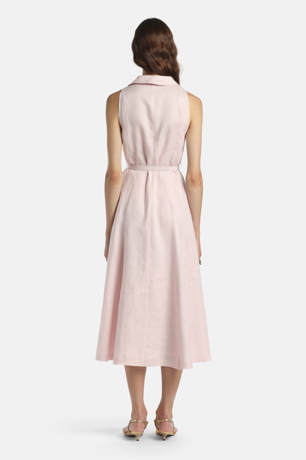 Palchetto Sleeveless Midi Dress in Pink, view 2