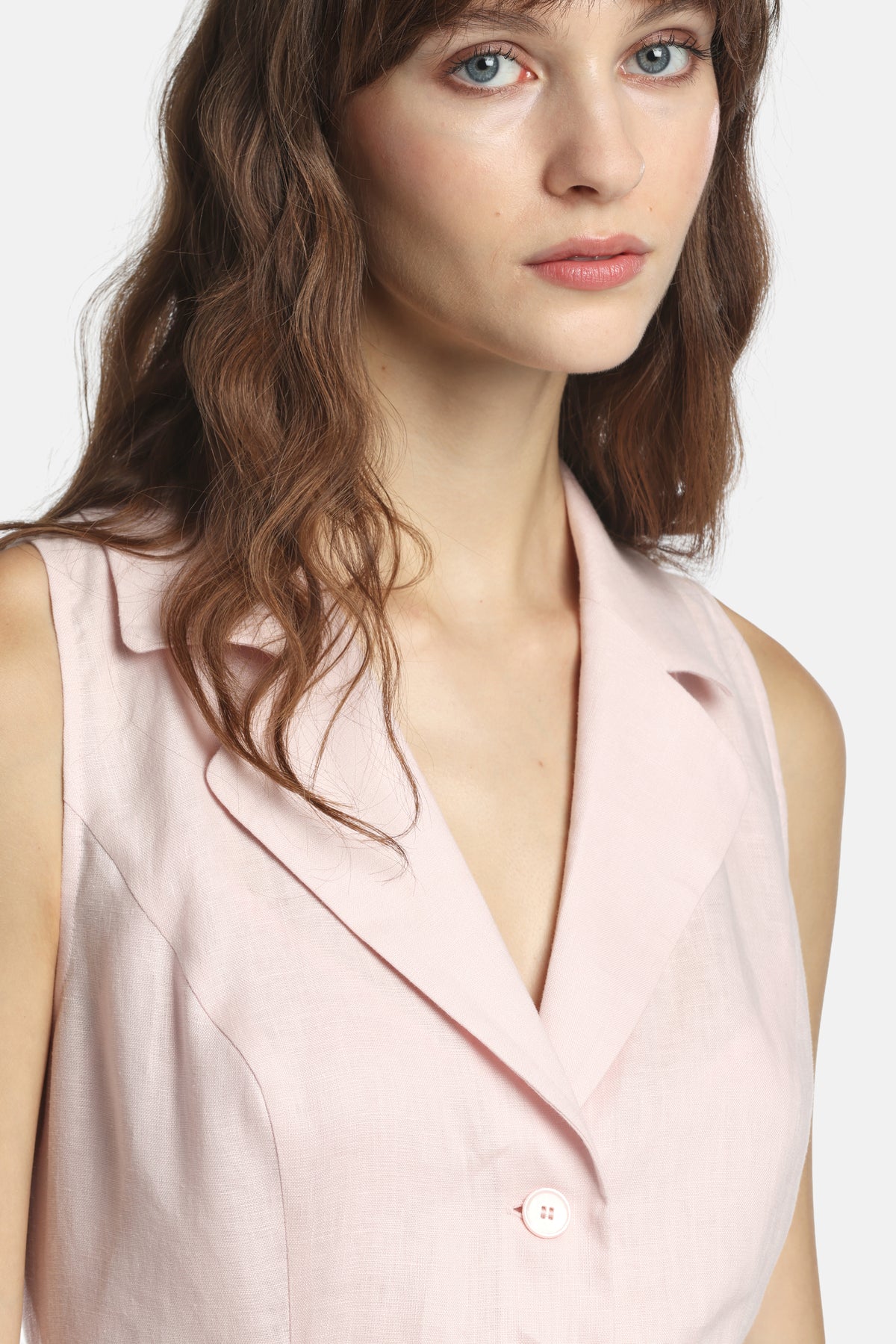 Palchetto Sleeveless Midi Dress in Pink, view 3