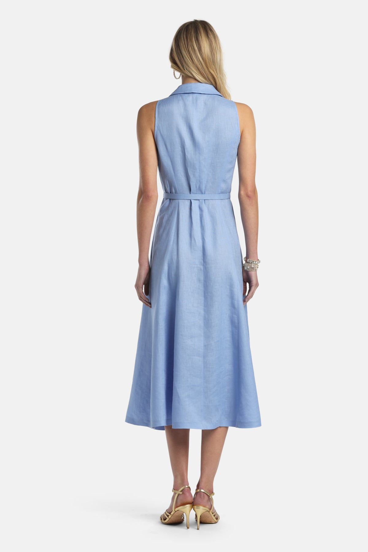 Palchetto Sleeveless Midi Dress in Periwinkle, view 2