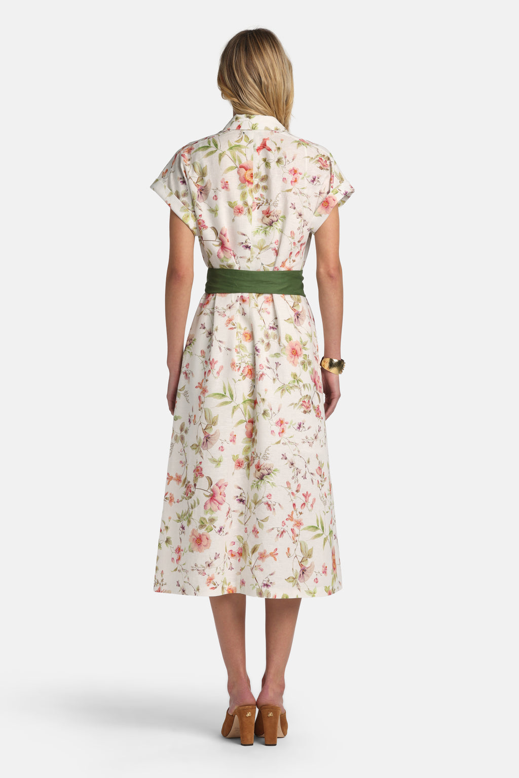 Pilea Floral Maxi Dress in Cream, view 2