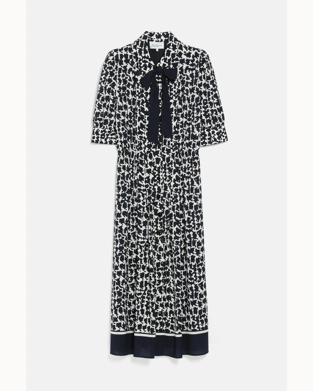 Celeste Dress in Black & Cream, view 5 [fp-color:black-and-cream]