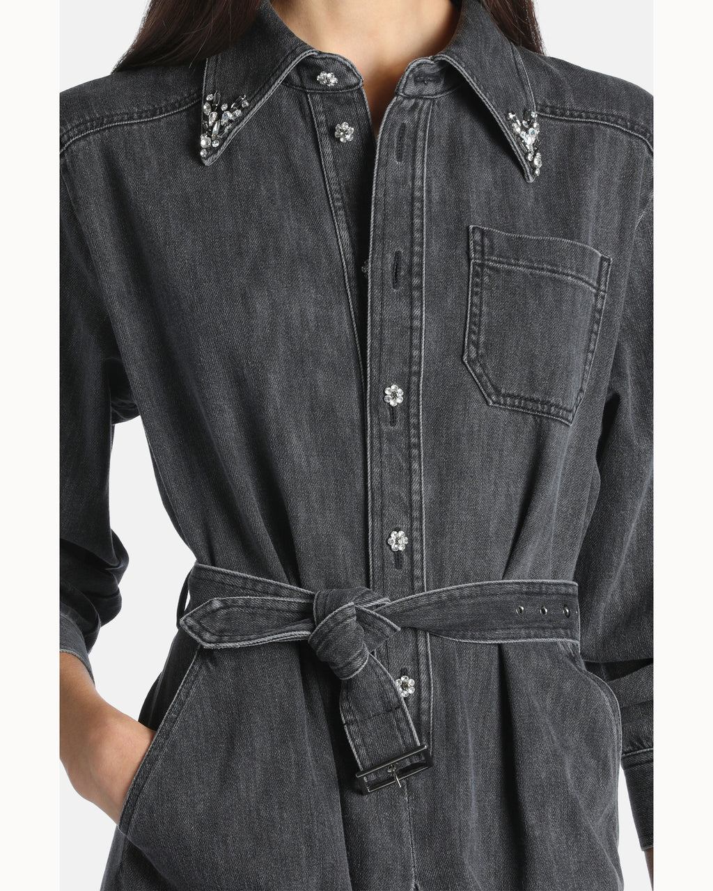 Serena Dress in Medium Gray, view 4