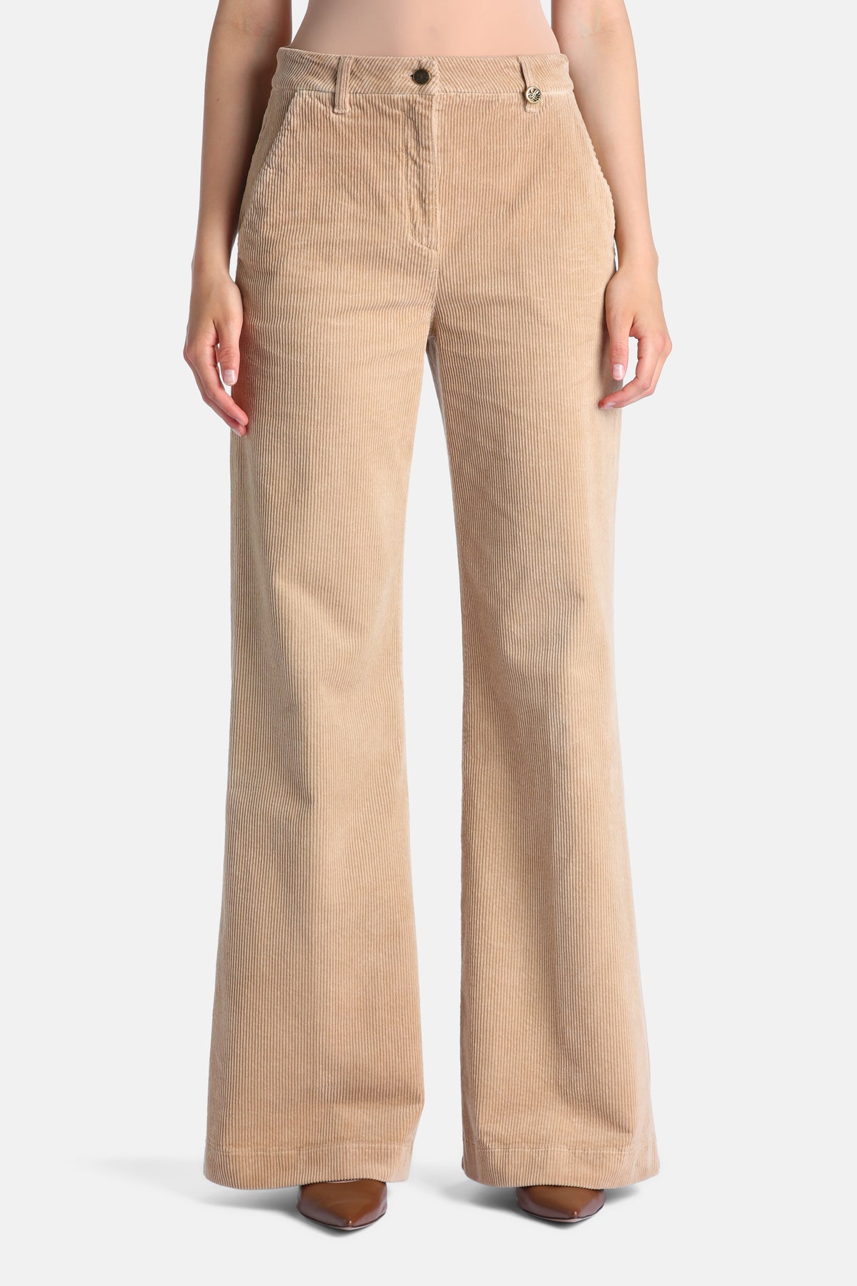Olap Flared Corduroy Pants in Sand, primary view
