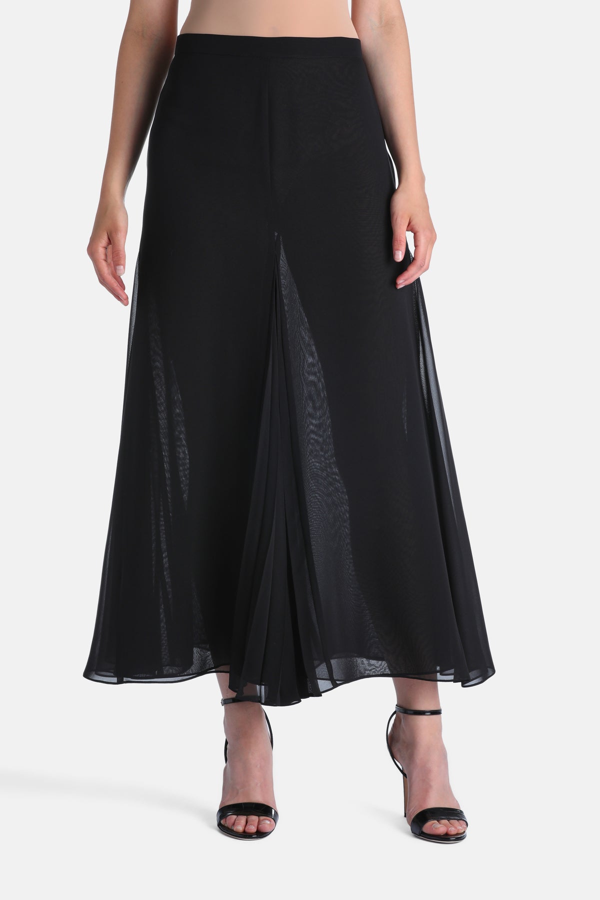 Frizione Silk Skirt in Black, primary view