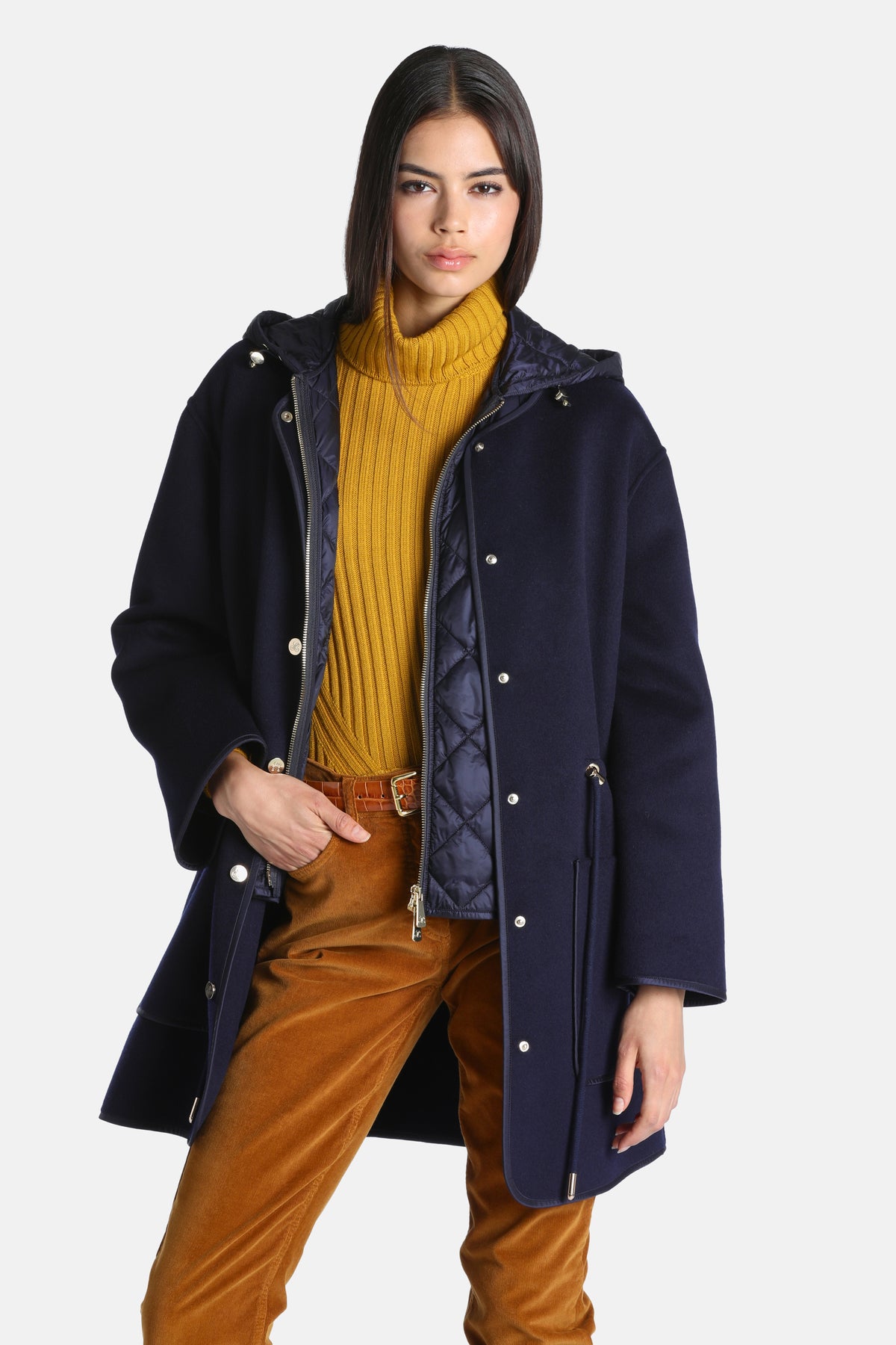 Strumento 2-In-1 Wool-Blend Parka in Blue, primary view