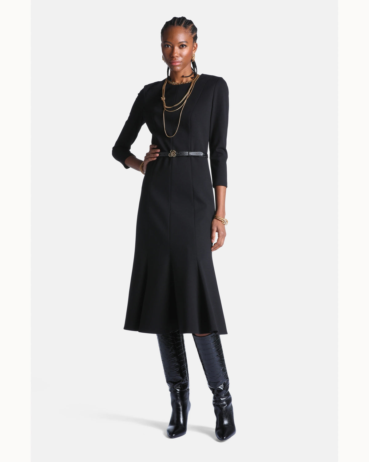 Lucia Dress in black, primary view