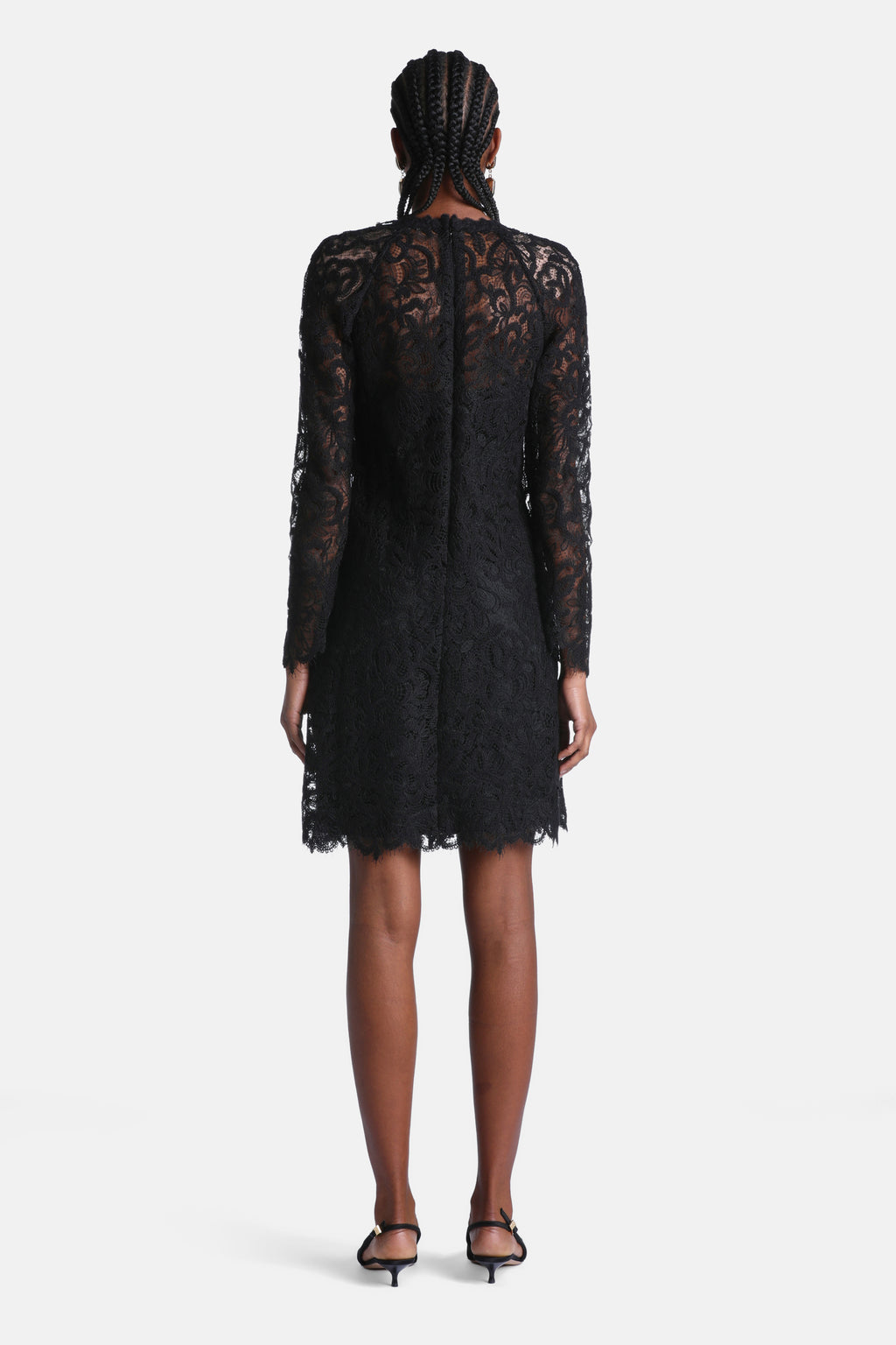 Gardana Lace Minidress in Black, view 2