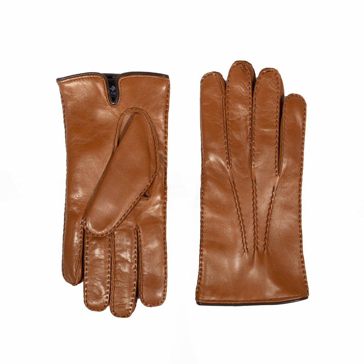 Meridian Hand-Stitched Nappa Gloves in Camel, view 2