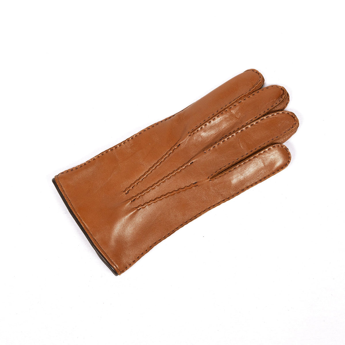 Meridian Hand-Stitched Nappa Gloves in Camel, view 3