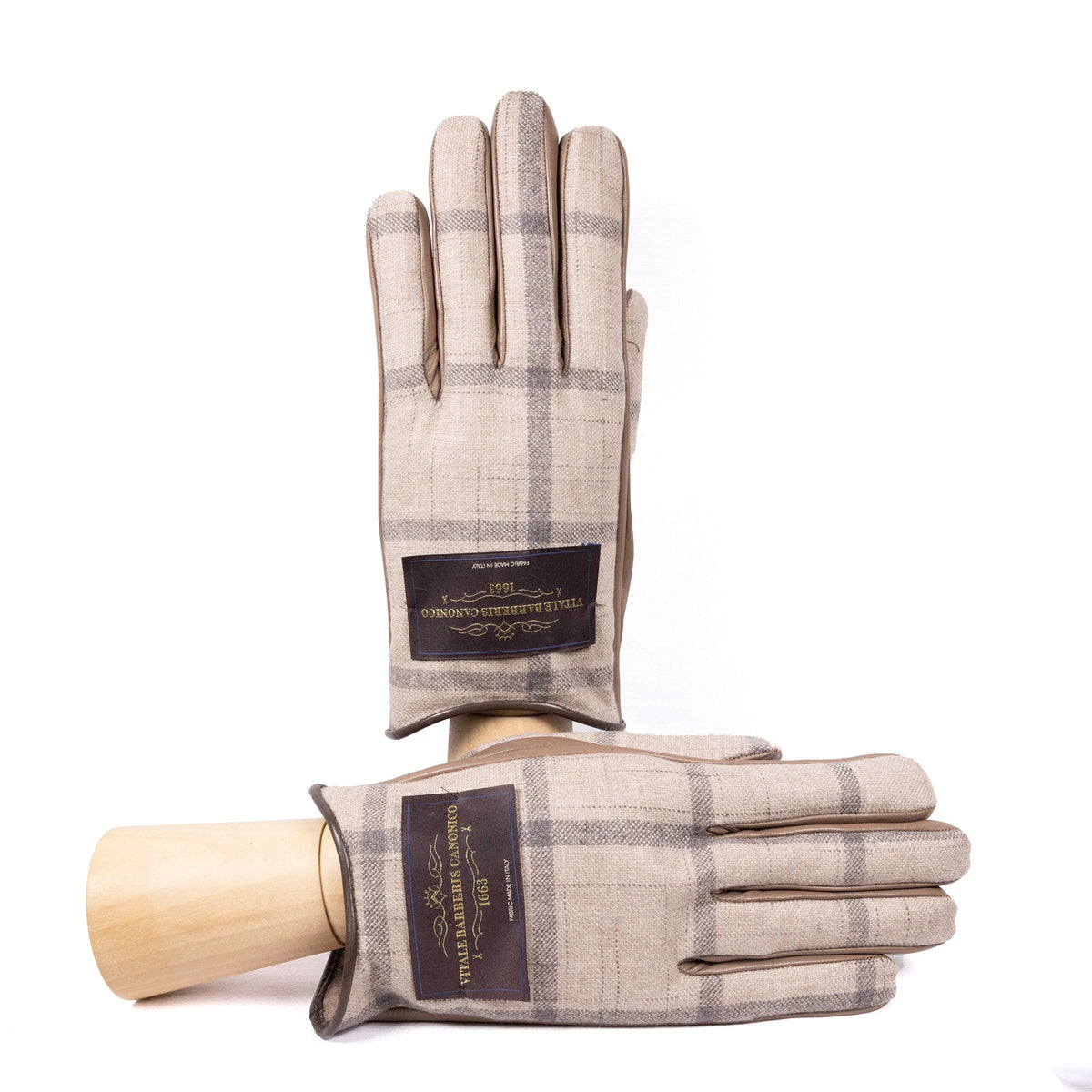 Meridian Nappa and Cashmere-Back Gloves in Alpaca, primary view