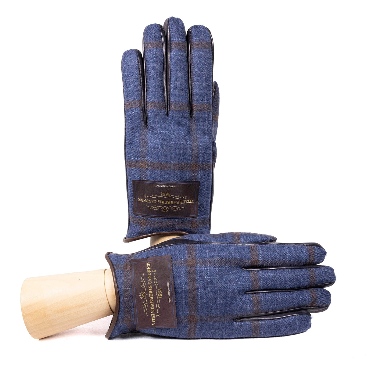 Meridian Nappa and Cashmere-Back Gloves in Navy, primary view
