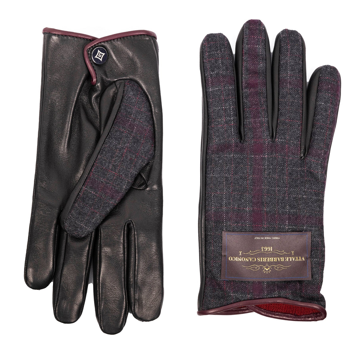 Meridian Nappa and Cashmere-Back Gloves in Navy, view 5