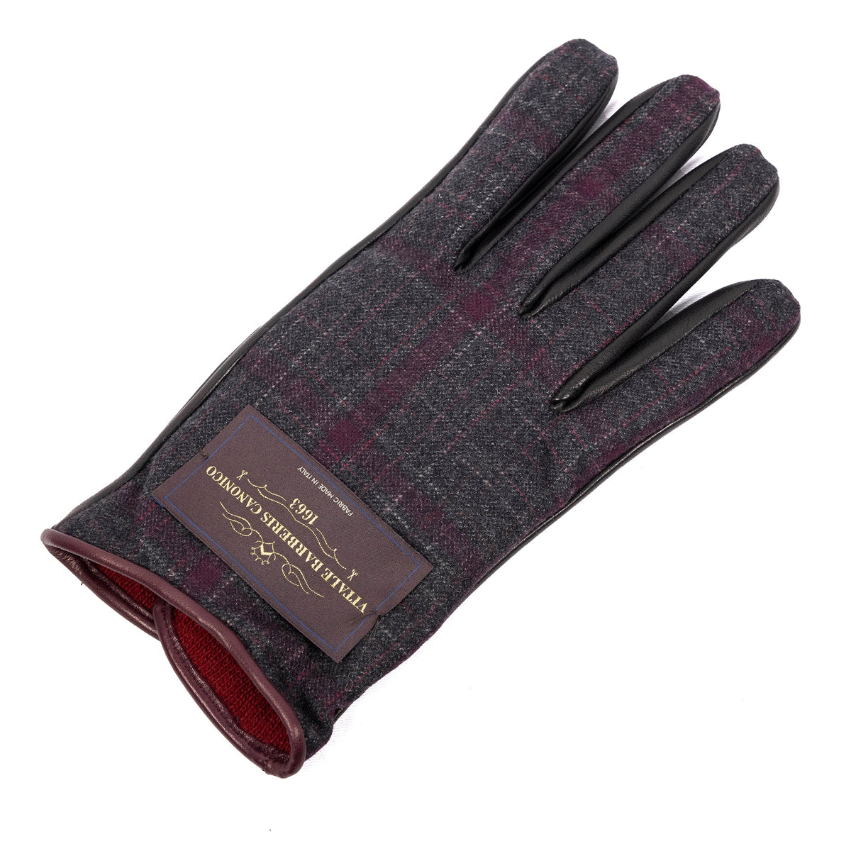 Meridian Nappa and Cashmere-Back Gloves in Navy, view 6