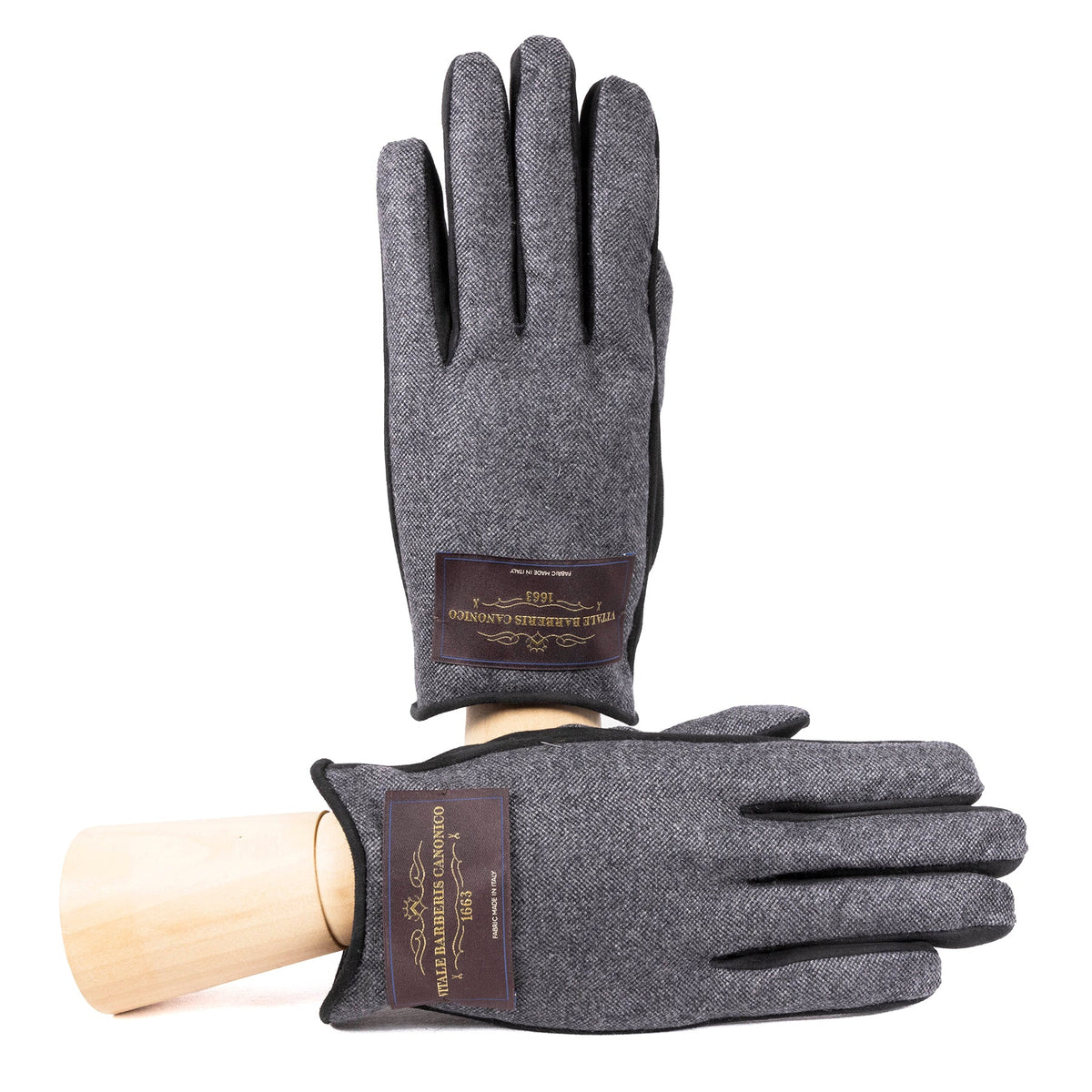 Meridian Nappa and Cashmere-Back Gloves in Black, primary view