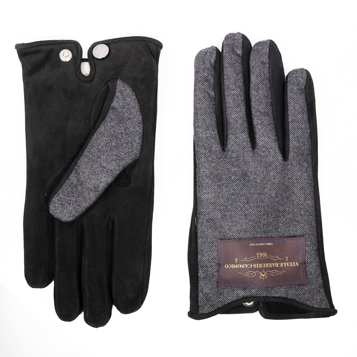 Meridian Nappa and Cashmere-Back Gloves in Black, view 2