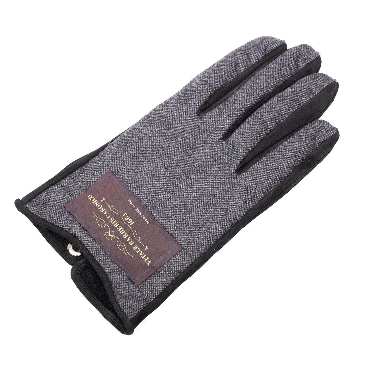 Meridian Nappa and Cashmere-Back Gloves in Black, view 3