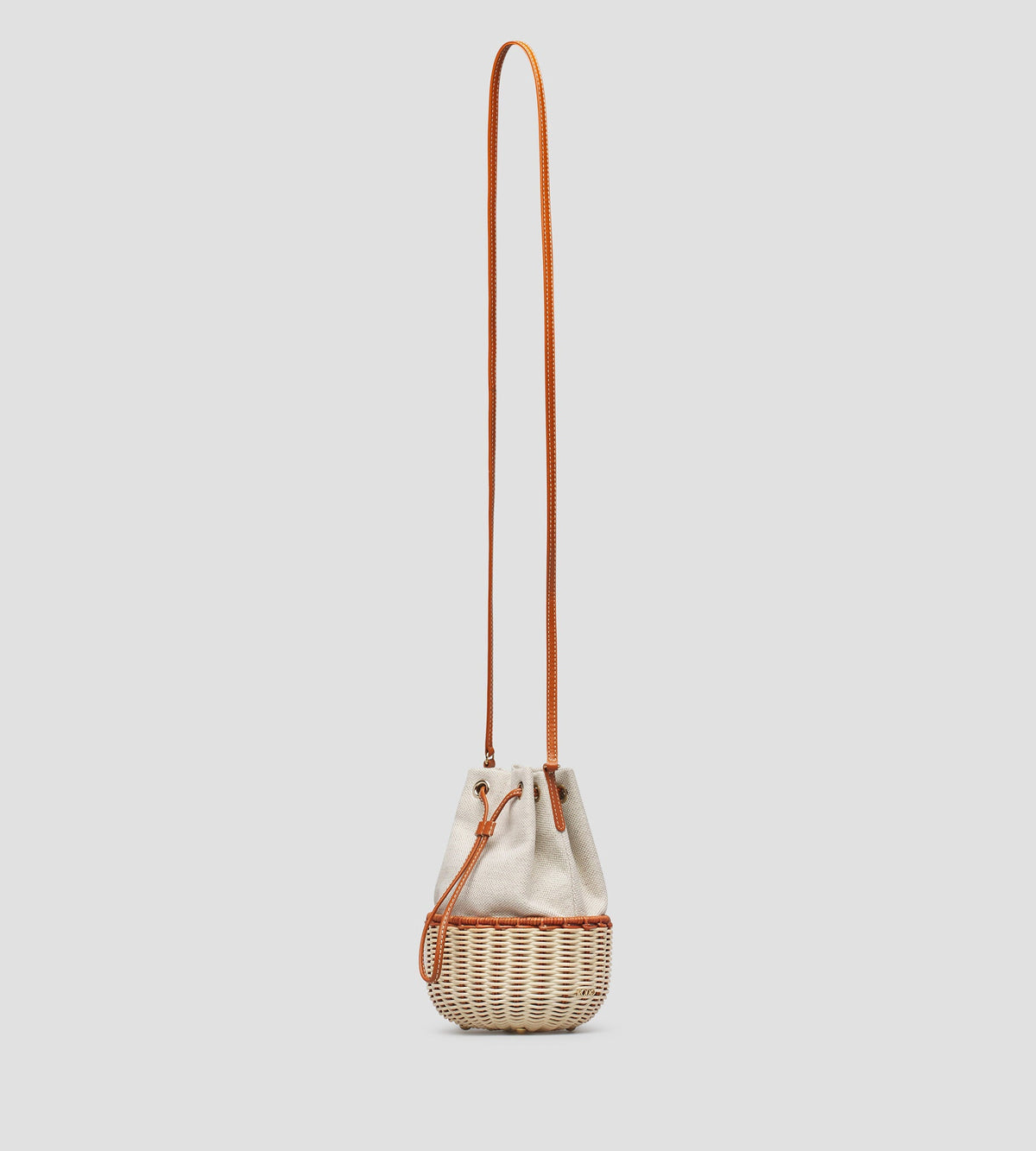 Adria Wicker Bucket Bag in Natural, view 3
