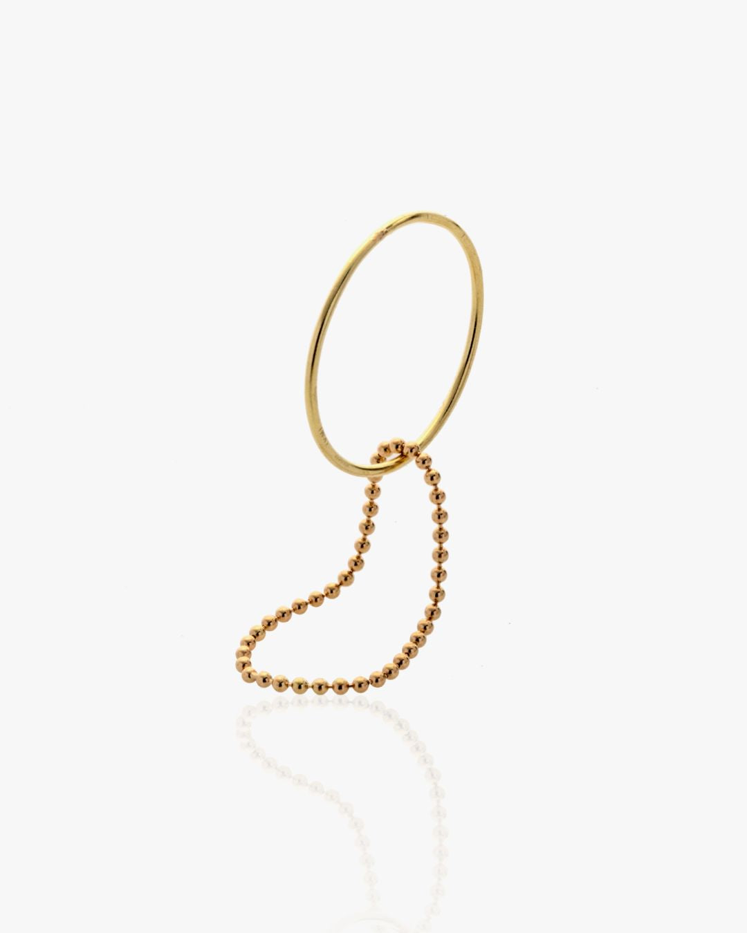 Orbit Gold Band and Bead-Chain Ring in Yellow Gold, primary view