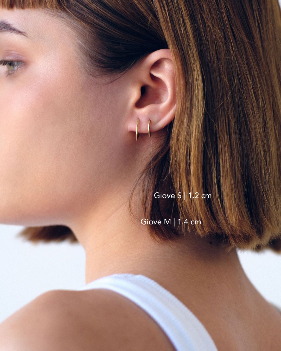 Orbit Gold Hoop Earring in Yellow Gold, view 3