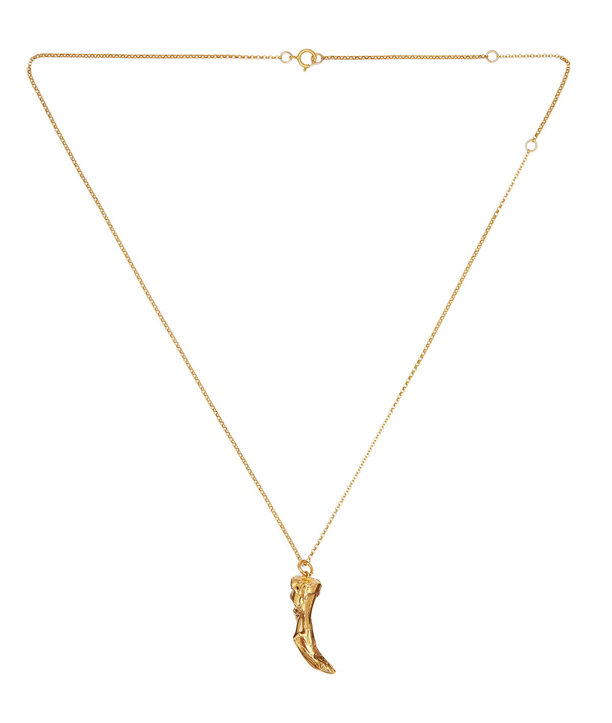 Orbit Gold-Plated Bronze Cat-Tooth Necklace, view 3 [fp-shared]