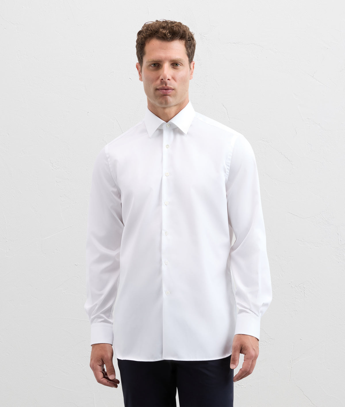 Pure cotton shirt in WHITE, view 3