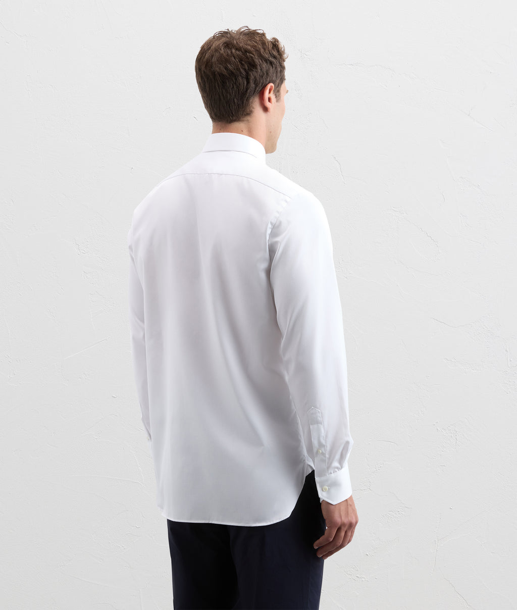 Pure cotton shirt in WHITE, view 4